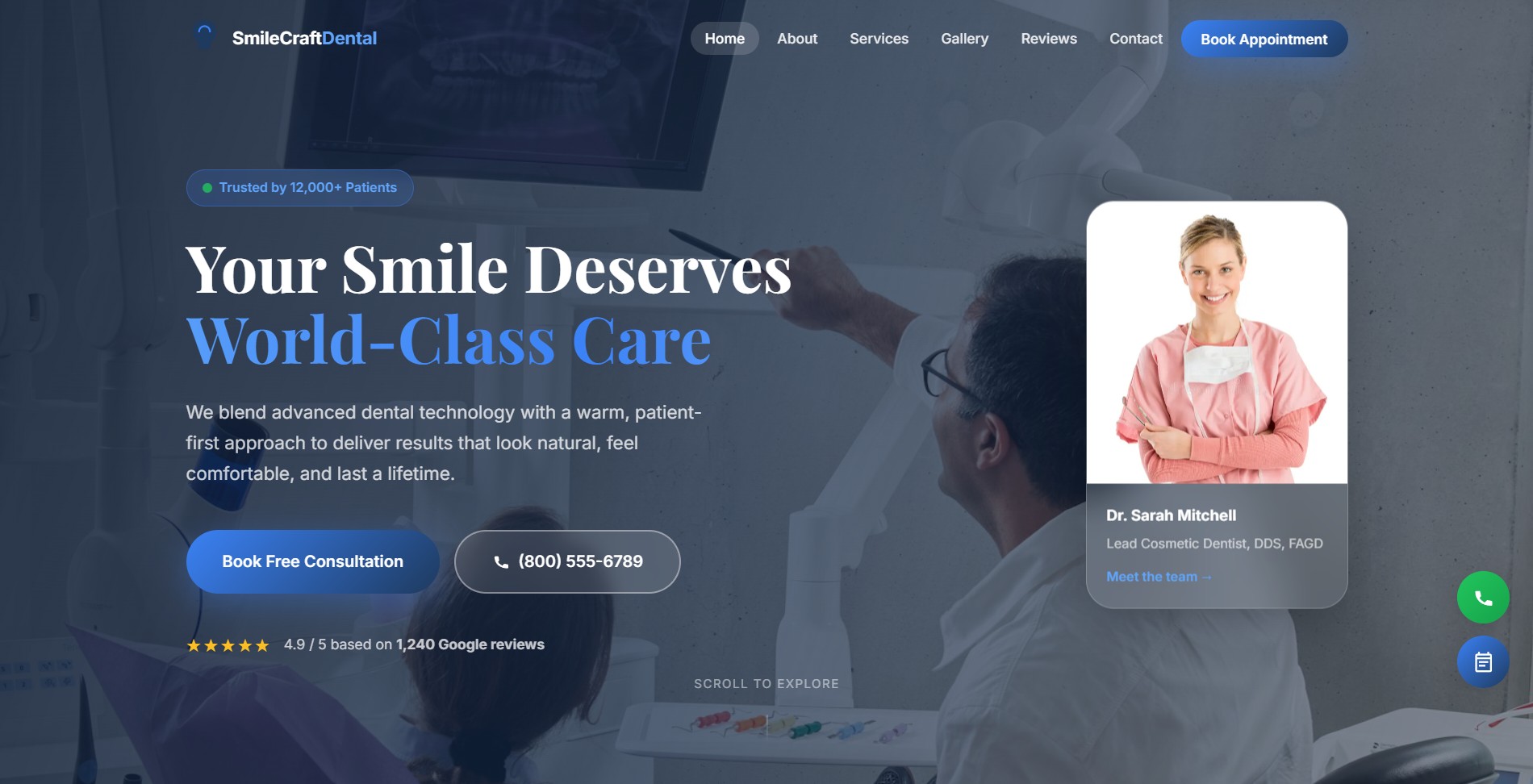 SmileCraft Dental website