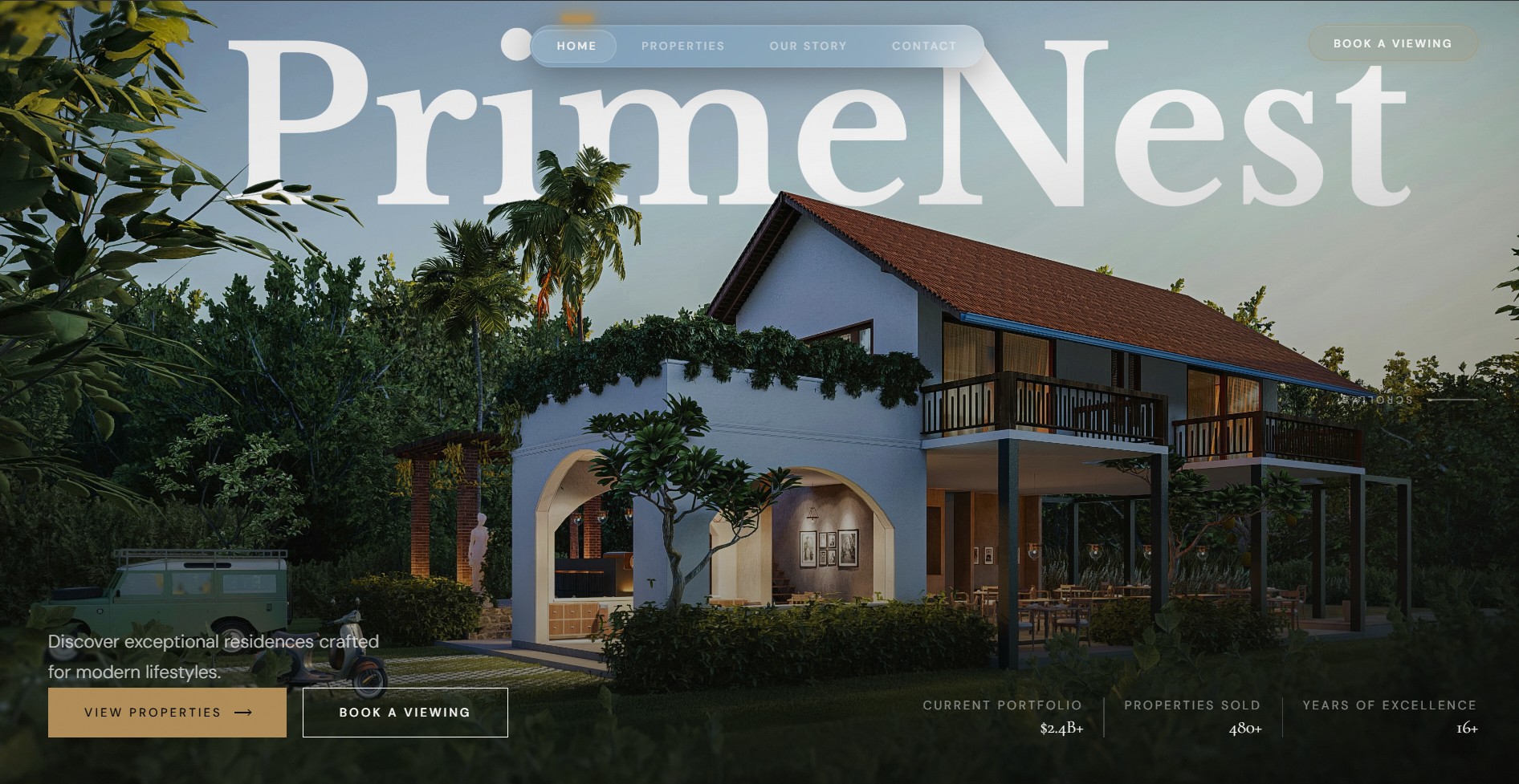 PrimeNest Realty website